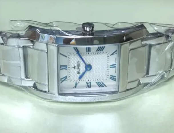 BUREN Stainless Steel Ladies Watch - Rectangular Dial